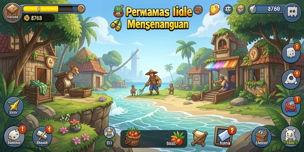 Gameplay seru dari 8768 dengan mekanisme Idle.