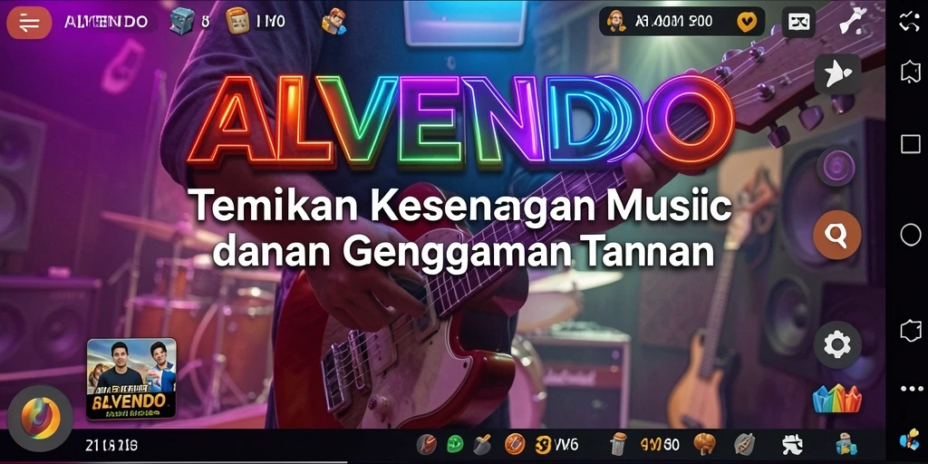 Tampilan seru gameplay musik dalam ALVENDO.