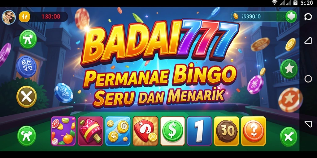 Tampilan gameplay Bingo yang seru di BADAI777.