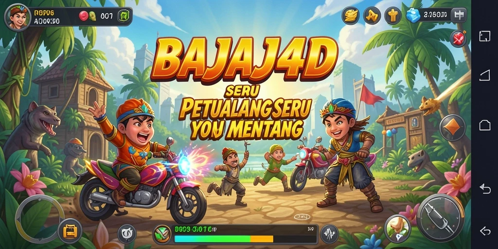 Tangkapan layar utama menunjukkan aksi seru dalam petualangan BAJAJ4D.