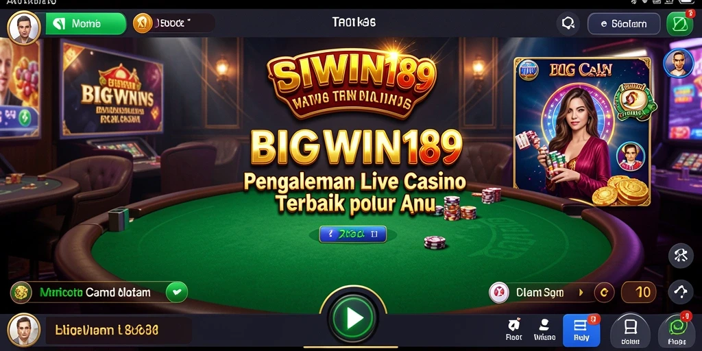 Tampilan gameplay LIVE Casino yang mengesankan dan interaktif.