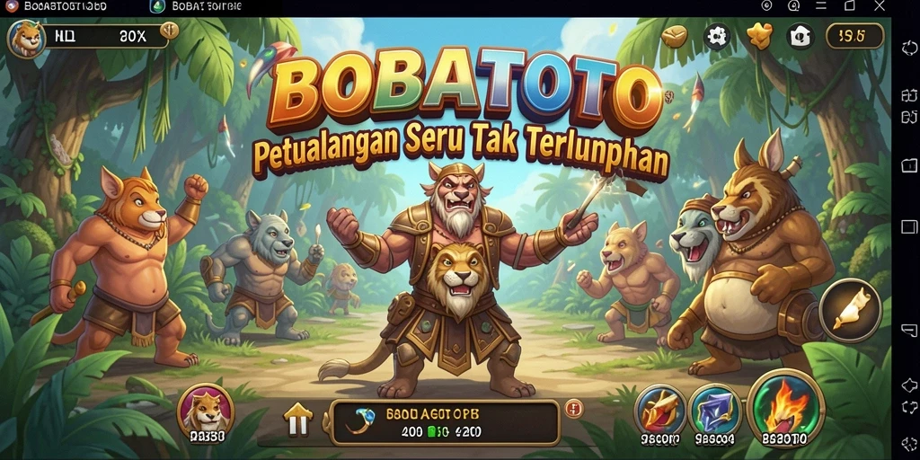 Screenshot gameplay BOBATOTO menampilkan petualangan seru di dunia yang menakjubkan.