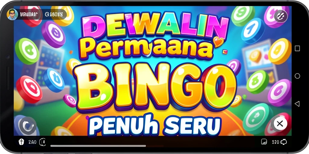 Tampilan gameplay seru di DEWALIN dengan berbagai nomor bingo.