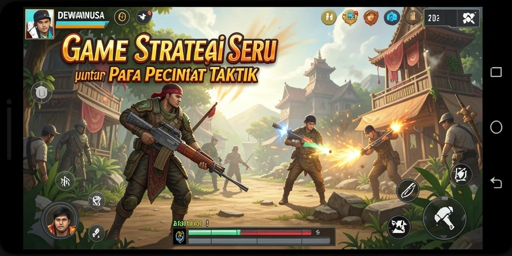 Tampilan gameplay DEWANUSA yang mendebarkan dan penuh strategi.
