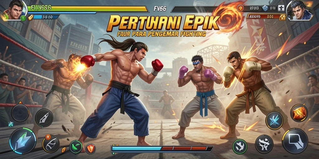 Tampilan gameplay FW66 yang intens dengan aksi pertarungan yang mendebarkan.