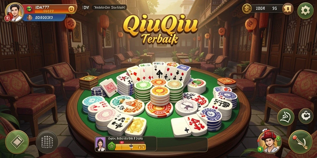 Tampilan dinamis dari gameplay QiuQiu di IDA777.
