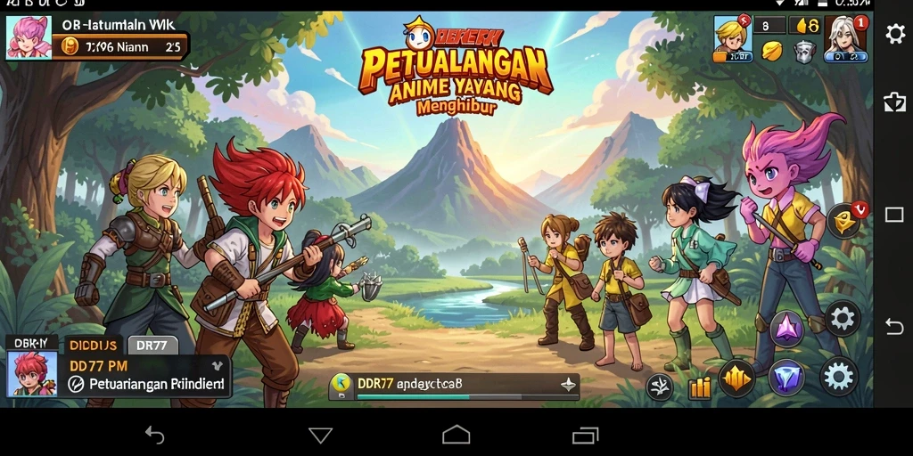 Tampilan game IDR77 dengan karakter anime yang menawan.