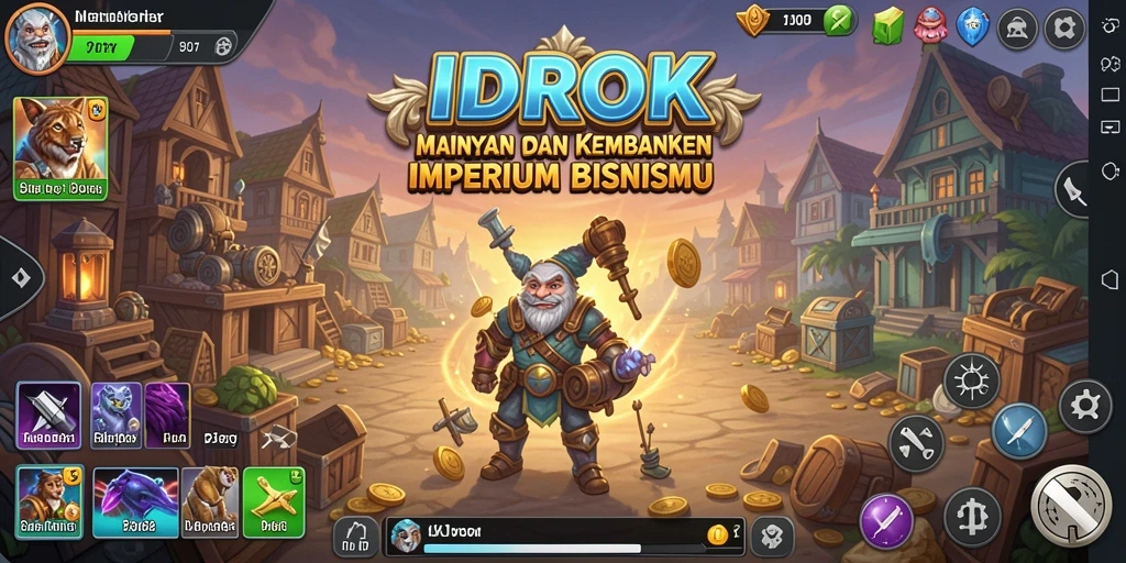Screenshot gameplay IDROK yang menampilkan pengelolaan bisnis Tycoon.