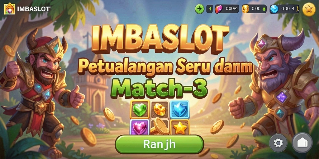 Tangkapan layar IMBASLOT menampilkan gameplay Match-3 yang menarik.
