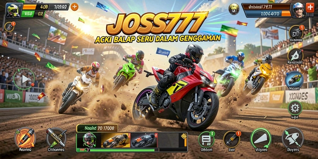 Screenshot gameplay balapan seru di JOSS777 dengan grafik menawan.