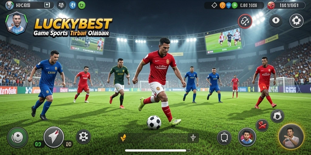 Tampilan gameplay <strong>LUCKYBEST</strong> yang menampilkan momen seru dalam olahraga.