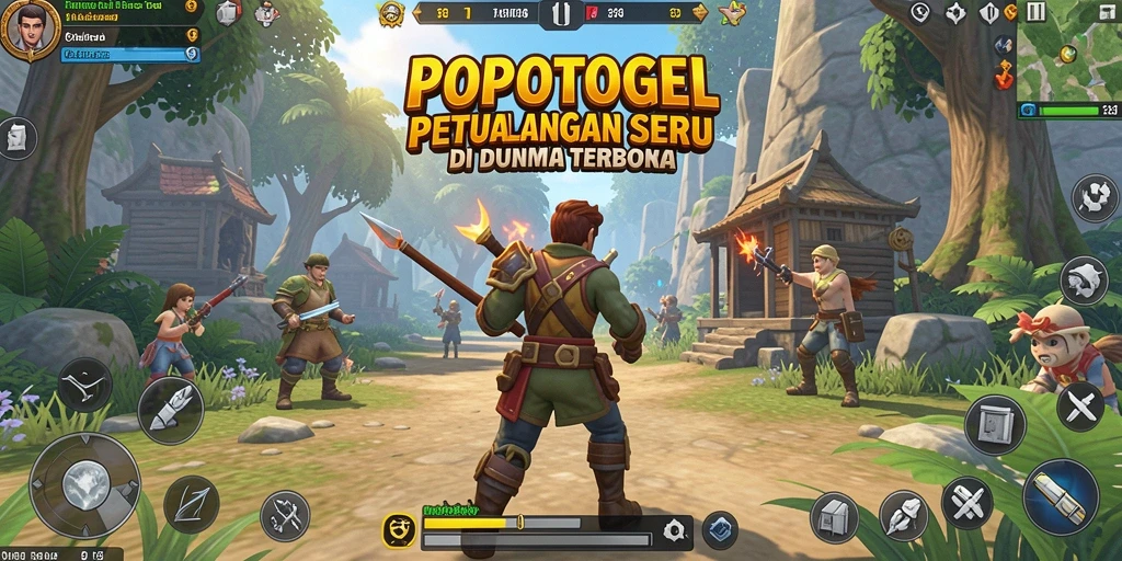 Tampilan gameplay epik dengan dunia terbuka dan karakter unik.