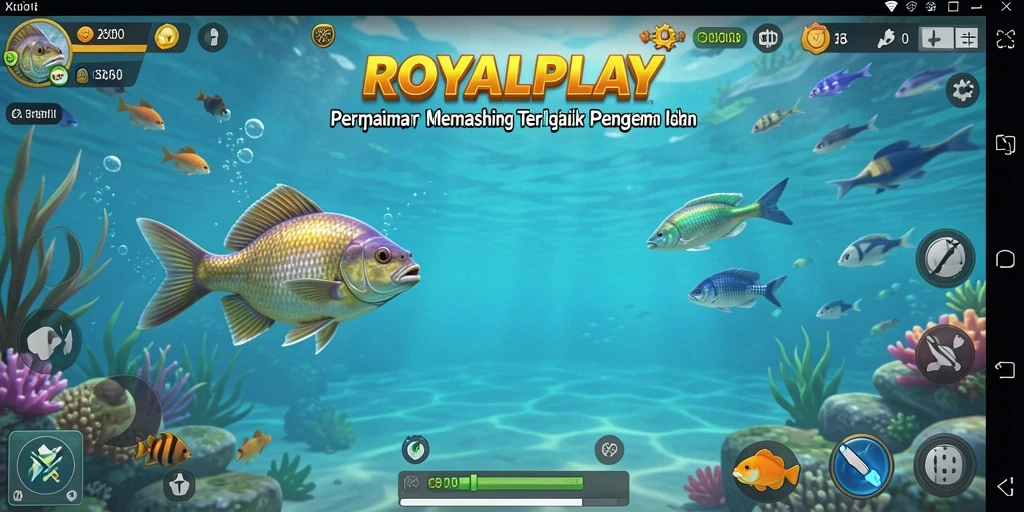 Tampilan menarik dari gameplay memancing dalam ROYALPLAY.