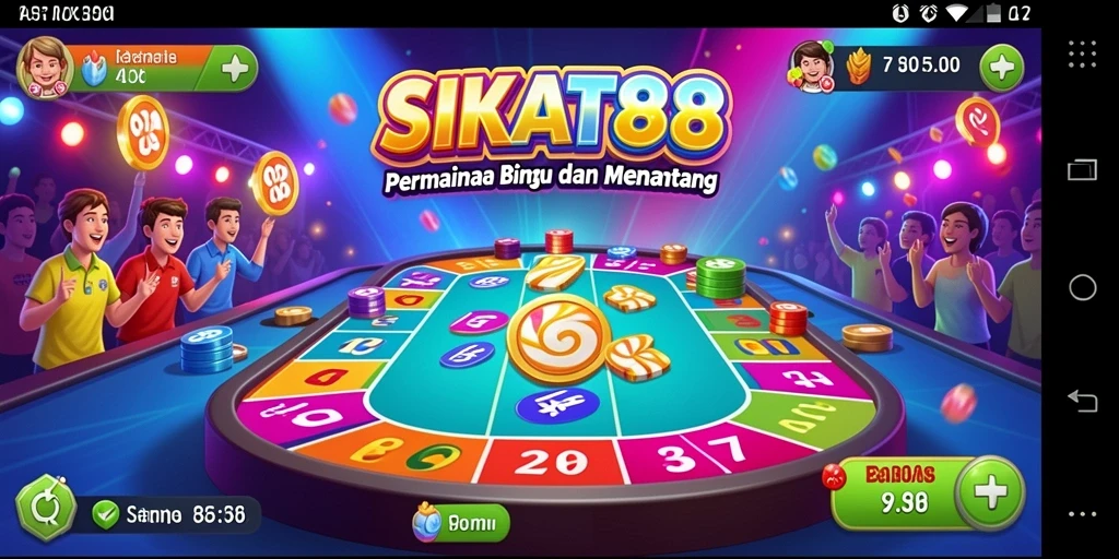 Tampilan gameplay seru dalam SIKAT88 saat bermain bingo.