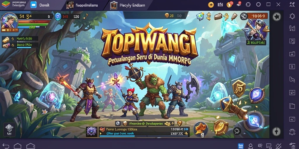 Tampilan gameplay menakjubkan di dunia TOPIWANGI yang penuh petualangan.