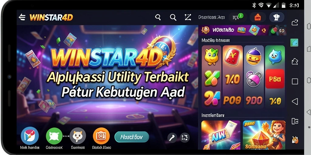 Tampilan antarmuka pengguna aplikasi WINSTAR4D yang menarik dan fungsional.