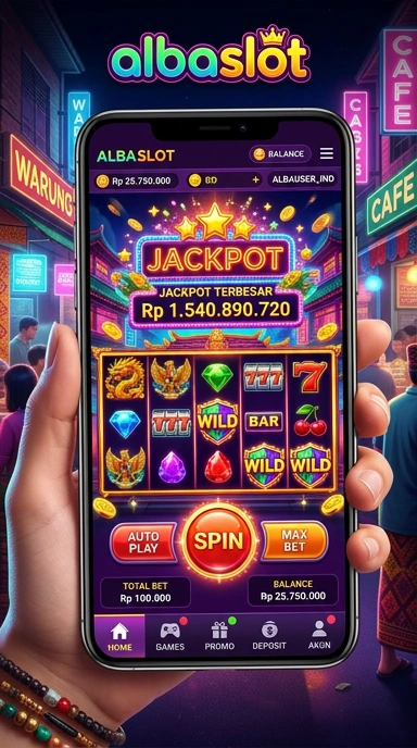 Screenshot aplikasi Albaslot yang menunjukkan fitur favorit pengguna.